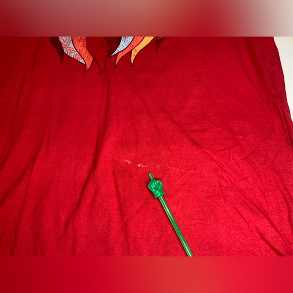 Disney Lion King Mufasa Fierce Red Varsity Shirt red distressed tee - Picture 8 of 11